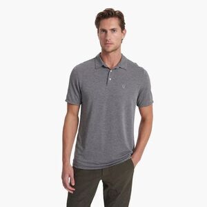 Vuori Men’s Knit Twill Polo In Heather Gray Size L